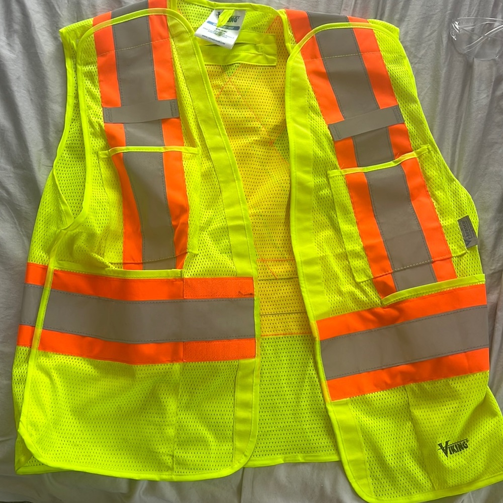 Safety vest yellow and orange